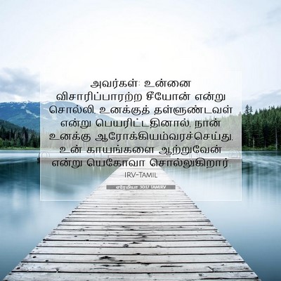 Picture 07 - எரேமியா 30:17 TAMIRV - அவர்கள்: உன்னை - Bible Verse Picture