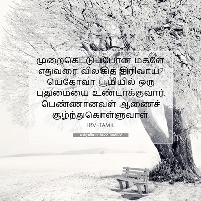 Picture 07 - எரேமியா 31:22 TAMIRV - முறைகெட்டுப்போன - Bible Verse Picture
