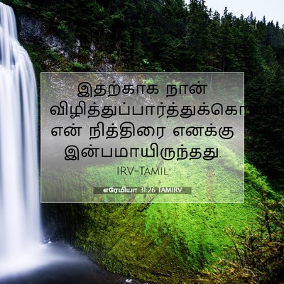Picture 07 - எரேமியா 31:26 TAMIRV - இதற்காக நான் - Bible Verse Picture