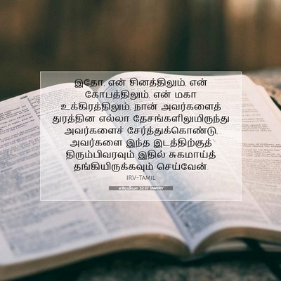 Picture 07 - எரேமியா 32:37 TAMIRV - இதோ, என் - Bible Verse Picture