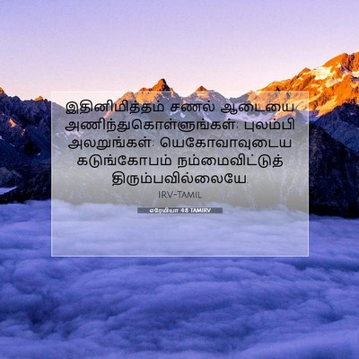 Picture 07 - எரேமியா 4:8 TAMIRV - இதினிமித்தம் சணல் - Bible Verse Picture
