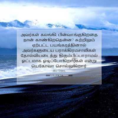 Picture 07 - எரேமியா 46:5 TAMIRV - அவர்கள் கலங்கி, - Bible Verse Picture