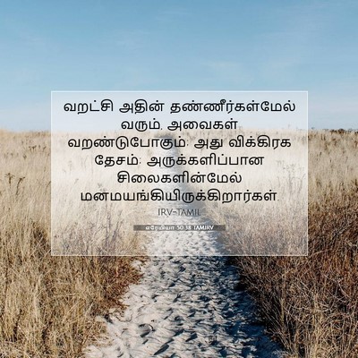 Picture 07 - எரேமியா 50:38 TAMIRV - வறட்சி அதின் - Bible Verse Picture