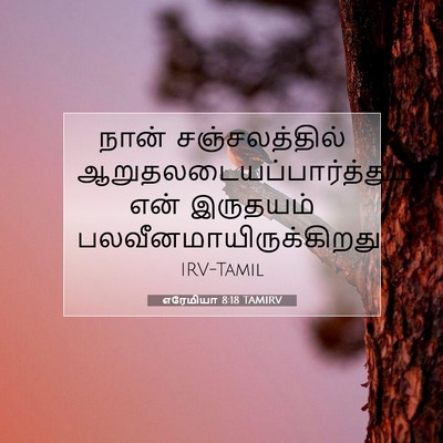 Picture 07 - எரேமியா 8:18 TAMIRV - நான் சஞ்சலத்தில் - Bible Verse Picture
