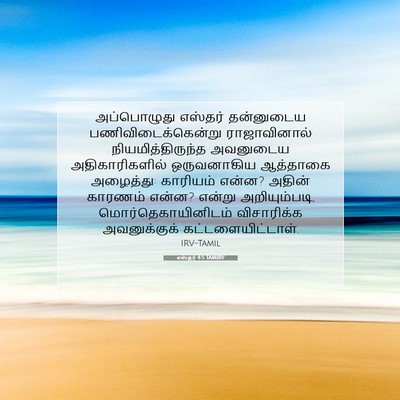 Picture 07 - எஸ்தர் 4:5 TAMIRV - அப்பொழுது எஸ்தர் - Bible Verse Picture