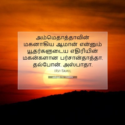 Picture 07 - எஸ்தர் 9:7 TAMIRV - அம்மெதாத்தாவின் - Bible Verse Picture