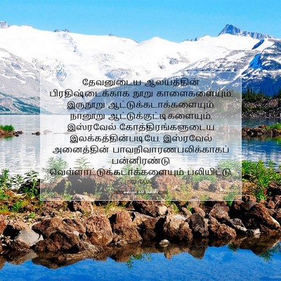 Picture 07 - எஸ்றா 6:17 TAMIRV - தேவனுடைய - Bible Verse Picture