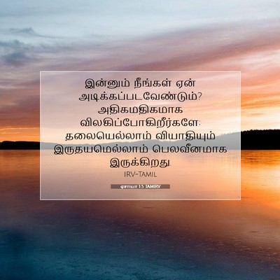 Picture 07 - ஏசாயா 1:5 TAMIRV - இன்னும் நீங்கள் - Bible Verse Picture