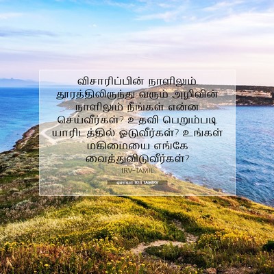 Picture 07 - ஏசாயா 10:3 TAMIRV - விசாரிப்பின் - Bible Verse Picture