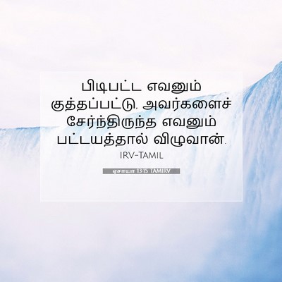Picture 07 - ஏசாயா 13:15 TAMIRV - பிடிபட்ட எவனும் - Bible Verse Picture
