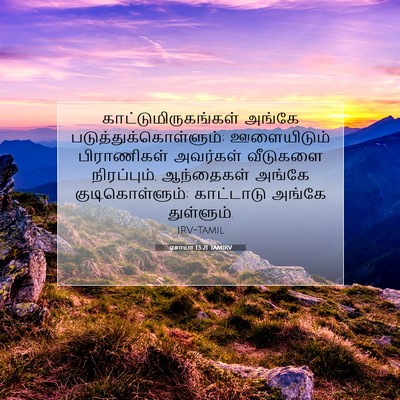 Picture 07 - ஏசாயா 13:21 TAMIRV - காட்டுமிருகங்கள் - Bible Verse Picture