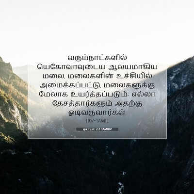 Picture 07 - ஏசாயா 2:2 TAMIRV - வரும்நாட்களில் - Bible Verse Picture
