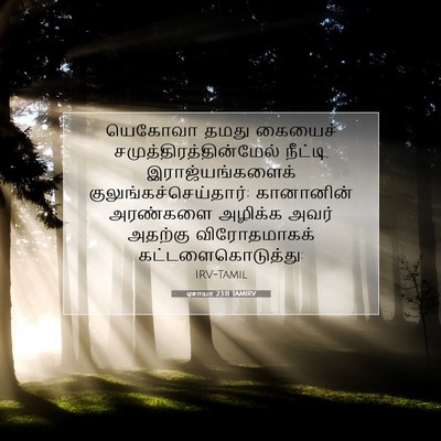 Picture 07 - ஏசாயா 23:11 TAMIRV - யெகோவா தமது - Bible Verse Picture