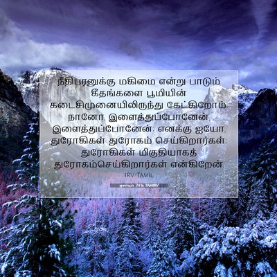 Picture 07 - ஏசாயா 24:16 TAMIRV - நீதிபரனுக்கு - Bible Verse Picture
