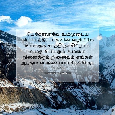 Picture 07 - ஏசாயா 26:8 TAMIRV - யெகோவாவே, - Bible Verse Picture