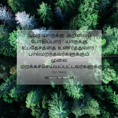 Picture 07 - ஏசாயா 28:9 TAMIRV - அவர் யாருக்கு - Bible Verse Picture