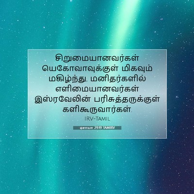 Picture 07 - ஏசாயா 29:19 TAMIRV - சிறுமையானவர்கள் - Bible Verse Picture