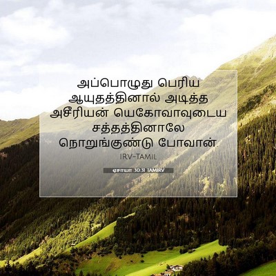Picture 07 - ஏசாயா 30:31 TAMIRV - அப்பொழுது பெரிய - Bible Verse Picture