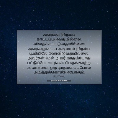 Picture 07 - ஏசாயா 40:24 TAMIRV - அவர்கள் திரும்ப - Bible Verse Picture