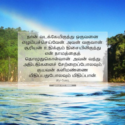 Picture 07 - ஏசாயா 41:25 TAMIRV - நான் - Bible Verse Picture