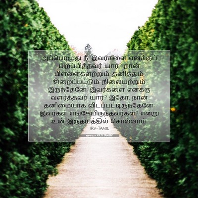 Picture 07 - ஏசாயா 49:21 TAMIRV - அப்பொழுது நீ: - Bible Verse Picture
