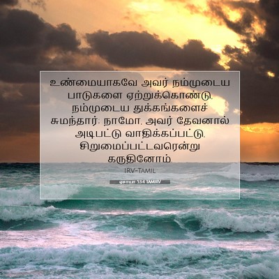 Picture 07 - ஏசாயா 53:4 TAMIRV - உண்மையாகவே அவர் - Bible Verse Picture