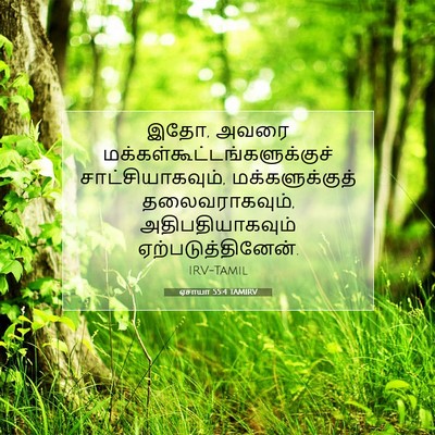 Picture 07 - ஏசாயா 55:4 TAMIRV - இதோ, அவரை - Bible Verse Picture