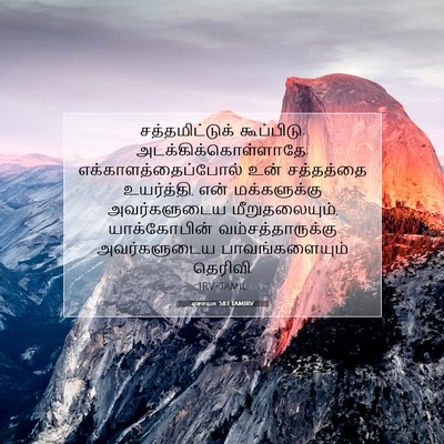 Picture 07 - ஏசாயா 58:1 TAMIRV - சத்தமிட்டுக் - Bible Verse Picture