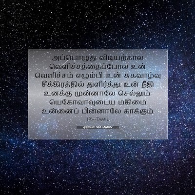Picture 07 - ஏசாயா 58:8 TAMIRV - அப்பொழுது - Bible Verse Picture