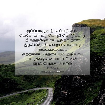 Picture 07 - ஏசாயா 58:9 TAMIRV - அப்பொழுது நீ - Bible Verse Picture