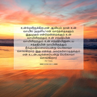 Picture 07 - ஏசாயா 59:21 TAMIRV - உன்மேலிருக்கிற - Bible Verse Picture