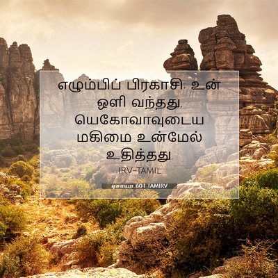 Picture 07 - ஏசாயா 60:1 TAMIRV - எழும்பிப் - Bible Verse Picture