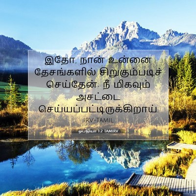 Picture 07 - ஒபதியா 1:2 TAMIRV - இதோ, நான் உன்னை - Bible Verse Picture
