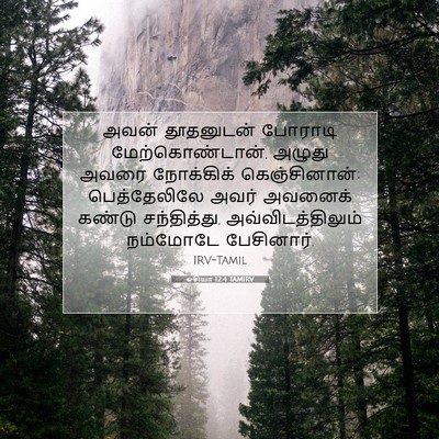 Picture 07 - ஓசியா 12:4 TAMIRV - அவன் தூதனுடன் - Bible Verse Picture