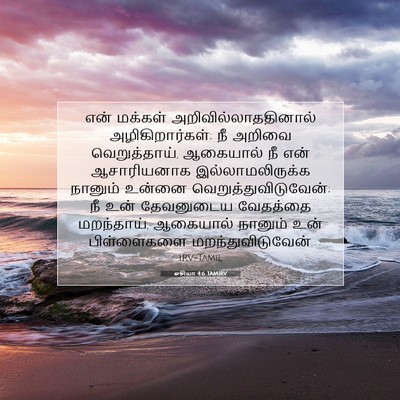 Picture 07 - ஓசியா 4:6 TAMIRV - என் மக்கள் - Bible Verse Picture