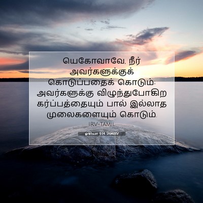 Picture 07 - ஓசியா 9:14 TAMIRV - யெகோவாவே, நீர் - Bible Verse Picture