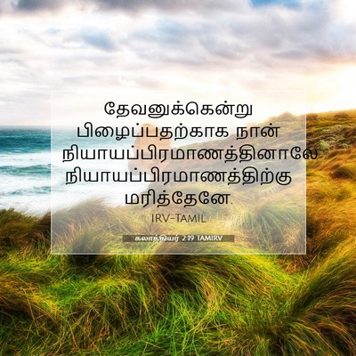 Picture 07 - கலாத்தியர் 2:19 TAMIRV - தேவனுக்கென்று - Bible Verse Picture