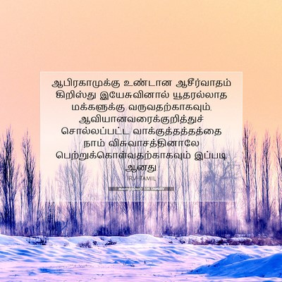 Picture 07 - கலாத்தியர் 3:14 TAMIRV - ஆபிரகாமுக்கு - Bible Verse Picture