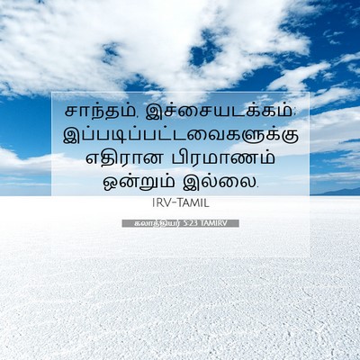 Picture 07 - கலாத்தியர் 5:23 TAMIRV - சாந்தம், - Bible Verse Picture