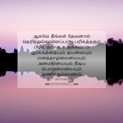 Picture 07 - கொலோசெயர் 3:12 TAMIRV - ஆகவே, நீங்கள் - Bible Verse Picture