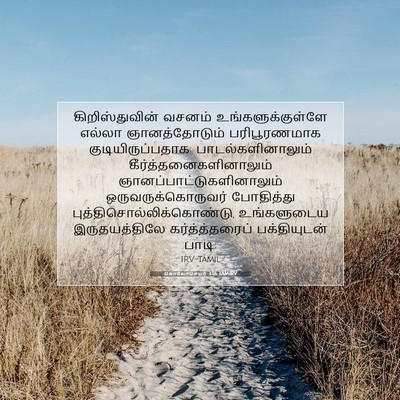 Picture 07 - கொலோசெயர் 3:16 TAMIRV - கிறிஸ்துவின் - Bible Verse Picture