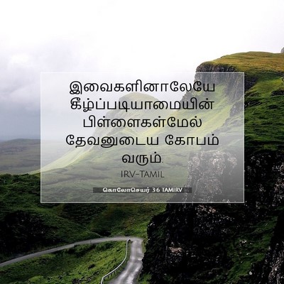 Picture 07 - கொலோசெயர் 3:6 TAMIRV - இவைகளினாலேயே - Bible Verse Picture