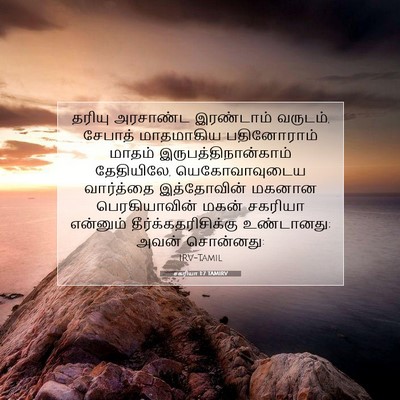 Picture 07 - சகரியா 1:7 TAMIRV - தரியு அரசாண்ட - Bible Verse Picture