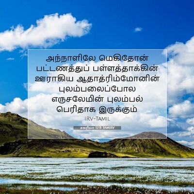 Picture 07 - சகரியா 12:11 TAMIRV - அந்நாளிலே - Bible Verse Picture