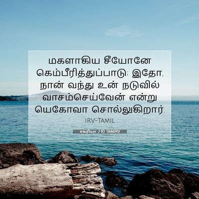 Picture 07 - சகரியா 2:10 TAMIRV - மகளாகிய சீயோனே - Bible Verse Picture