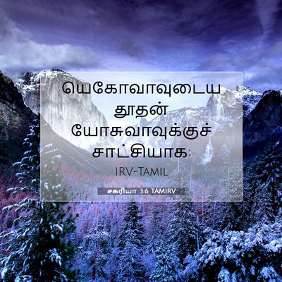Picture 07 - சகரியா 3:6 TAMIRV - யெகோவாவுடைய தூதன் - Bible Verse Picture