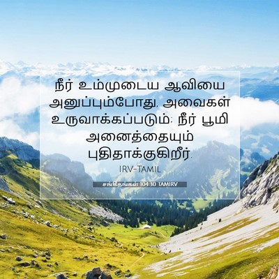 Picture 07 - சங்கீதங்கள் 104:30 TAMIRV - நீர் உம்முடைய - Bible Verse Picture