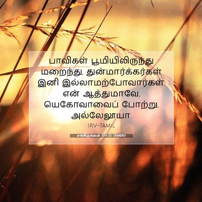 Picture 07 - சங்கீதங்கள் 104:35 TAMIRV - பாவிகள் - Bible Verse Picture