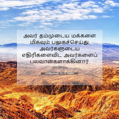 Picture 07 - சங்கீதங்கள் 105:24 TAMIRV - அவர் தம்முடைய - Bible Verse Picture