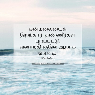 Picture 07 - சங்கீதங்கள் 105:41 TAMIRV - கன்மலையைத் - Bible Verse Picture